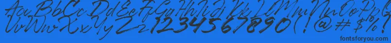 Ancient Font – Black Fonts on Blue Background