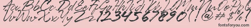 Ancient Font – Black Fonts on Pink Background