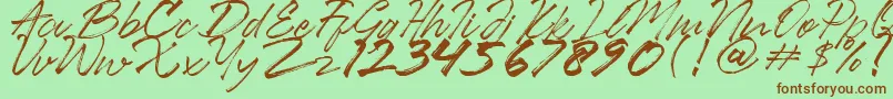 Ancient Font – Brown Fonts on Green Background