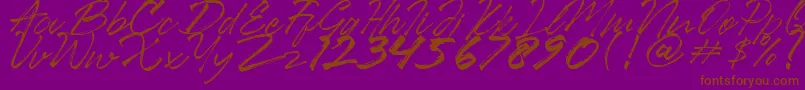 Ancient Font – Brown Fonts on Purple Background