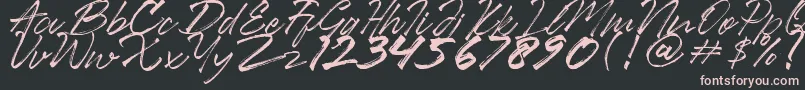 Ancient Font – Pink Fonts on Black Background
