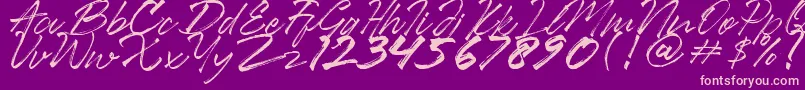 Ancient Font – Pink Fonts on Purple Background