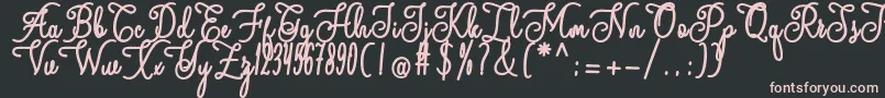 andalan Font – Pink Fonts on Black Background