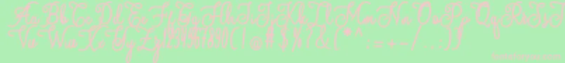 andalan Font – Pink Fonts on Green Background