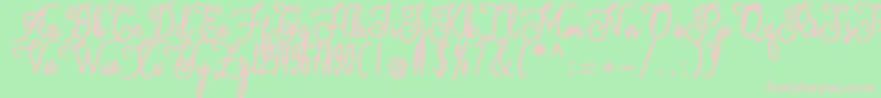 andalan Font – Pink Fonts on Green Background