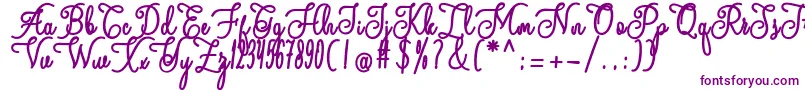andalan Font – Purple Fonts on White Background
