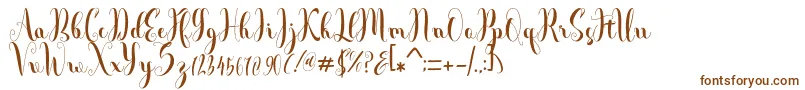 Andalas-fontti – ruskeat fontit valkoisella taustalla