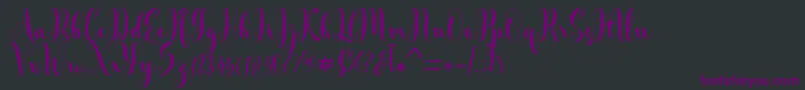 Andalas Font – Purple Fonts on Black Background