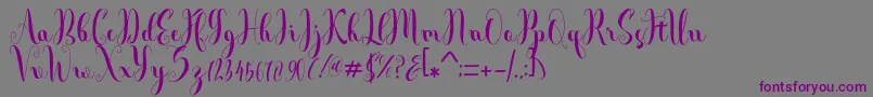 Шрифт Andalas – фиолетовые шрифты на сером фоне