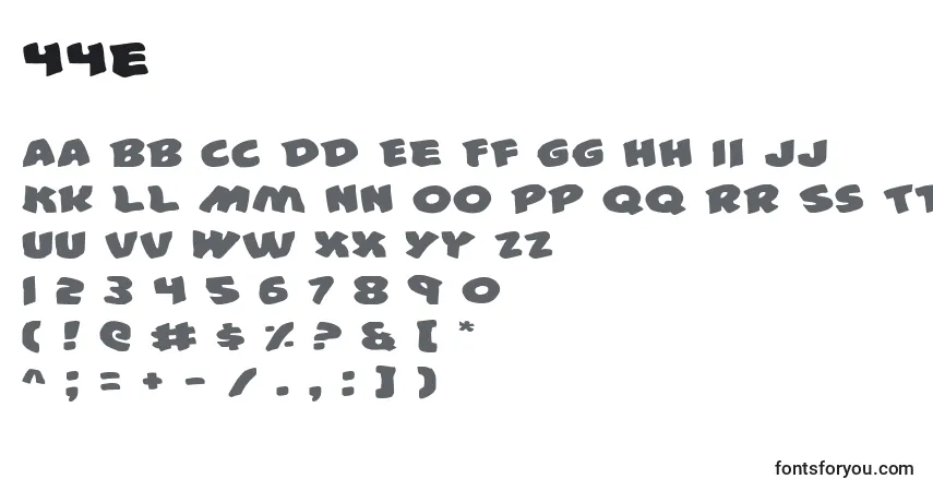 44eフォント–アルファベット、数字、特殊文字