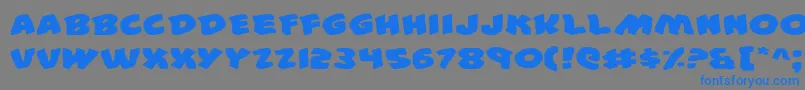 44e Font – Blue Fonts on Gray Background