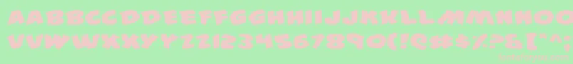 44e Font – Pink Fonts on Green Background