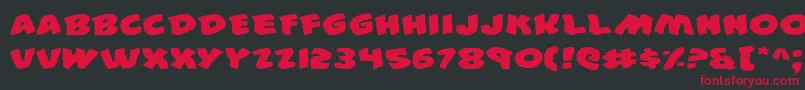 44e Font – Red Fonts on Black Background