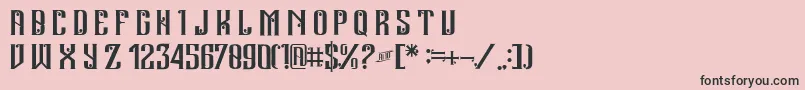 フォントAndalas – ピンクの背景に黒い文字