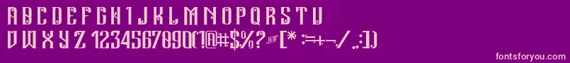 Andalas Font – Pink Fonts on Purple Background