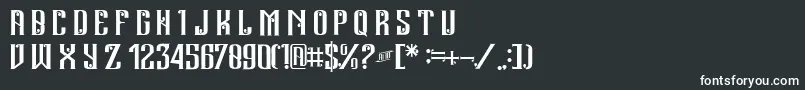 フォントAndalas – 黒い背景に白い文字