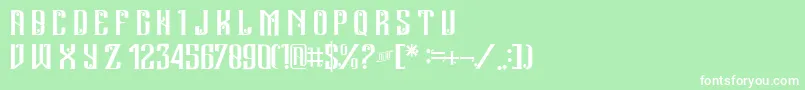 Andalas Font – White Fonts on Green Background