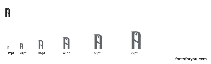 Размеры шрифта Andalas (119510)