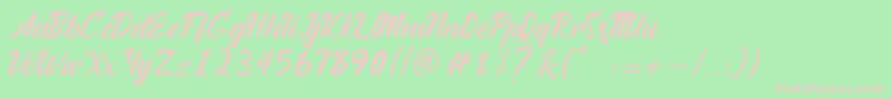 Andallan Font – Pink Fonts on Green Background