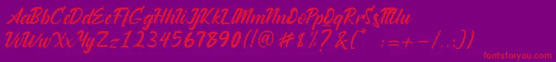 Andallan Font – Red Fonts on Purple Background