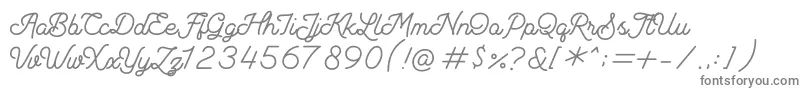 Czcionka Andalusea Script PERSONAL USE – szare czcionki