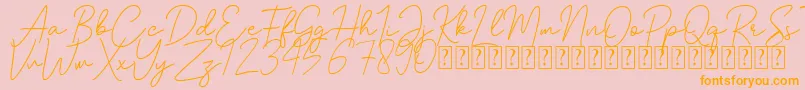 Andalusia demo Font – Orange Fonts on Pink Background