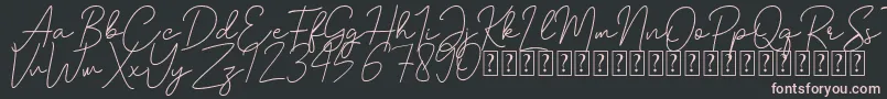 Andalusia demo-Schriftart – Rosa Schriften auf schwarzem Hintergrund