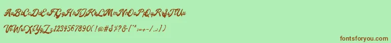 Andalusia Font – Brown Fonts on Green Background