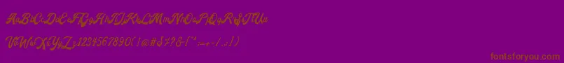 Andalusia Font – Brown Fonts on Purple Background