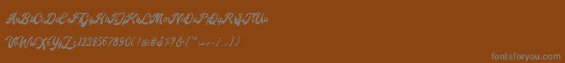 Andalusia Font – Gray Fonts on Brown Background