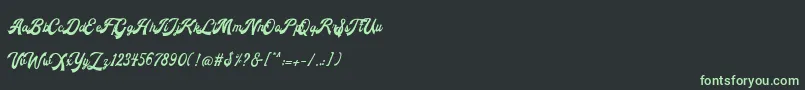 Andalusia Font – Green Fonts on Black Background