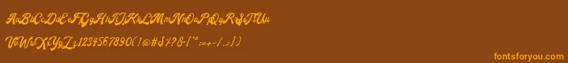 Andalusia Font – Orange Fonts on Brown Background