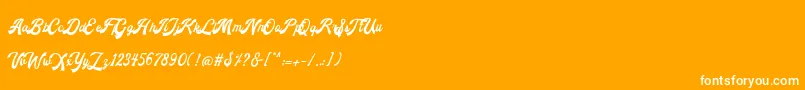 Andalusia Font – White Fonts on Orange Background