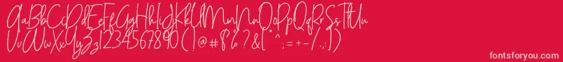 fuente ANDALUSYA – Fuentes Rosadas Sobre Fondo Rojo