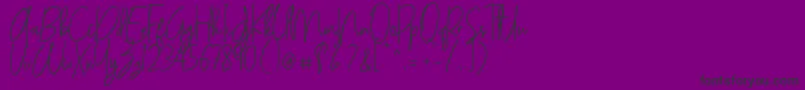 ANDALUSYA-Schriftart – Schwarze Schriften auf violettem Hintergrund