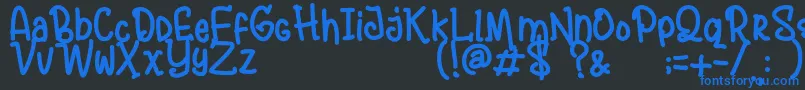 AndalusyaDemo Font – Blue Fonts on Black Background