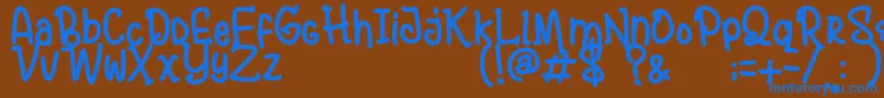 AndalusyaDemo Font – Blue Fonts on Brown Background