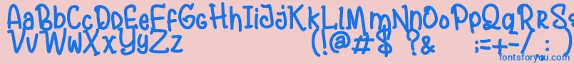 AndalusyaDemo Font – Blue Fonts on Pink Background