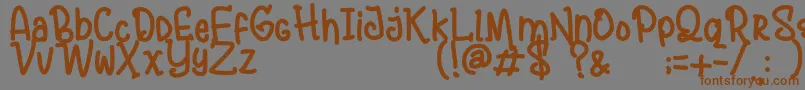 AndalusyaDemo Font – Brown Fonts on Gray Background