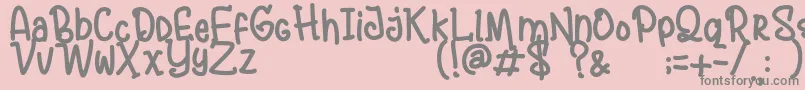 フォントAndalusyaDemo – ピンクの背景に灰色の文字