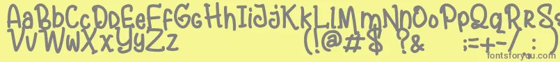 AndalusyaDemo Font – Gray Fonts on Yellow Background
