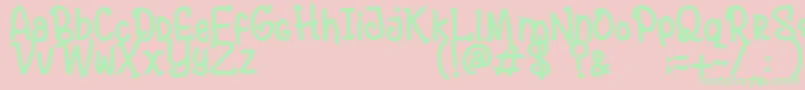 AndalusyaDemo Font – Green Fonts on Pink Background