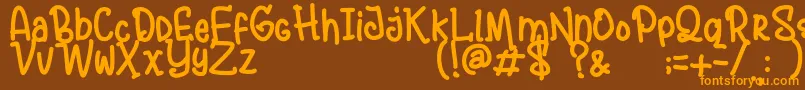 AndalusyaDemo Font – Orange Fonts on Brown Background