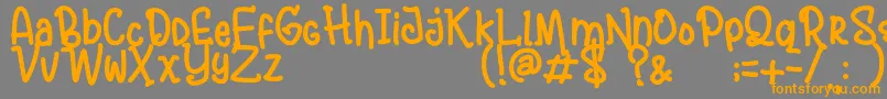 Czcionka AndalusyaDemo – pomarańczowe czcionki na szarym tle