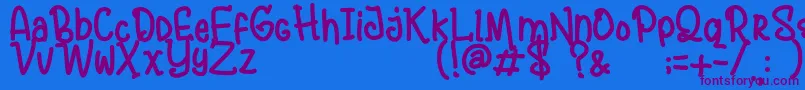 AndalusyaDemo Font – Purple Fonts on Blue Background