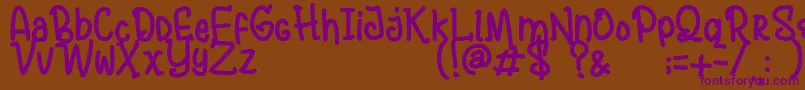AndalusyaDemo Font – Purple Fonts on Brown Background
