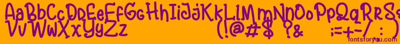 AndalusyaDemo Font – Purple Fonts on Orange Background