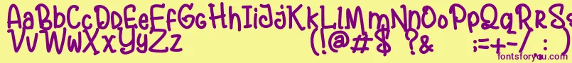 AndalusyaDemo Font – Purple Fonts on Yellow Background