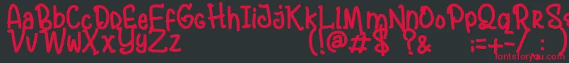 AndalusyaDemo Font – Red Fonts on Black Background