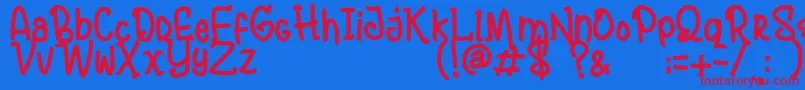 AndalusyaDemo Font – Red Fonts on Blue Background